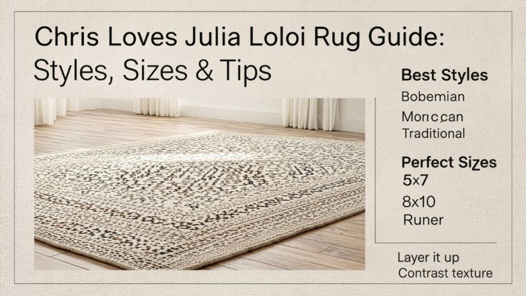 Chris Loves Julia Loloi Rug Guide: Styles, Sizes & Tips