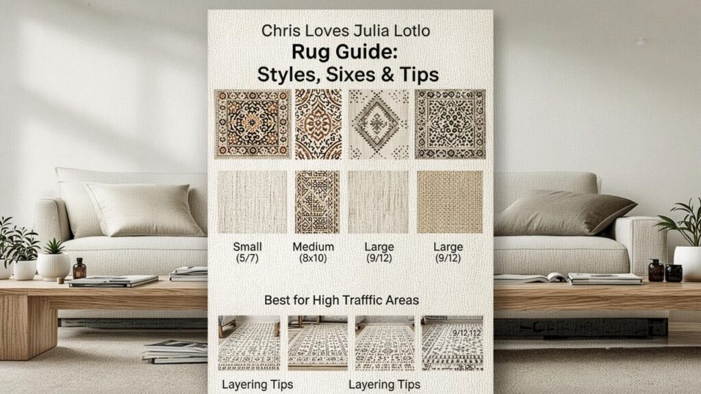 Chris Loves Julia Loloi Rug Guide: Styles, Sizes & Tips