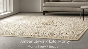 amber lewis x loloi monty ivory / beige area rug