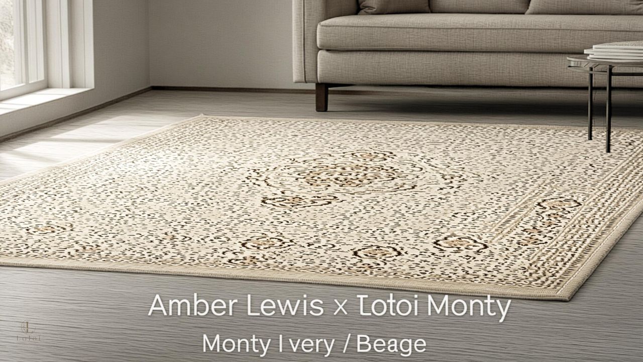 amber lewis x loloi monty ivory / beige area rug