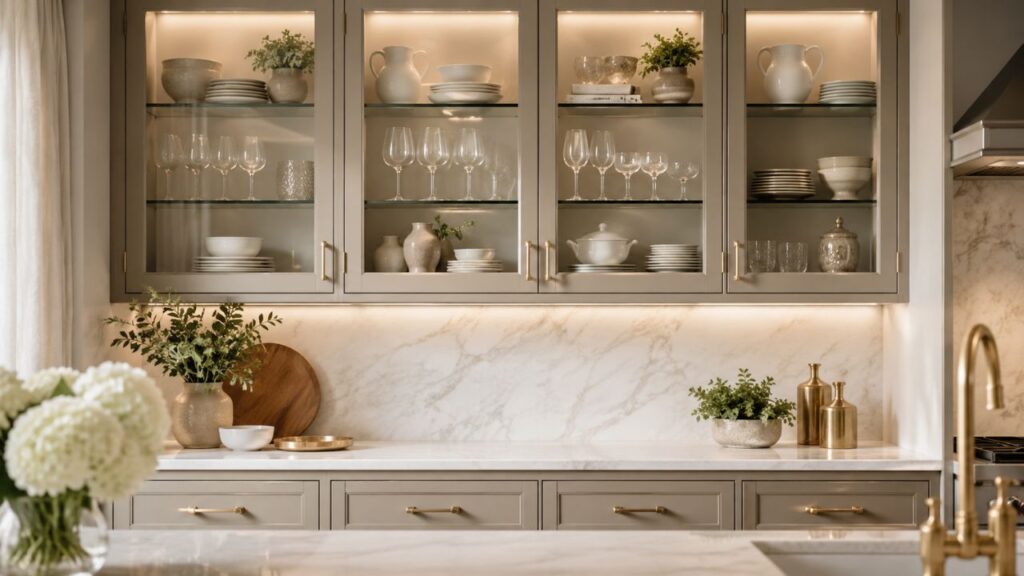How to Style Glass Kitchen Cabinets for a Polished Look