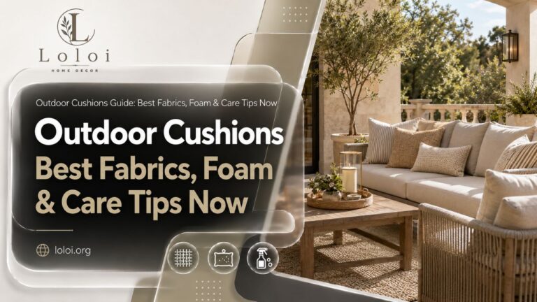 Outdoor Cushions Guide: Best Fabrics, Foam & Care Tips Now