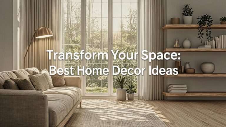 Transform Your Space: Best Home Decor Ideas